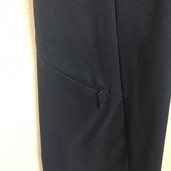Athleta Navy Blue Nylon Boot/ Wide Leg Pants 8 - Picture 2 of 8